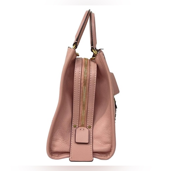 COACH 1941 Rogue 31 Peony Pink Pebble Leather Tea Rose & Rivets - Picture 6 of 16